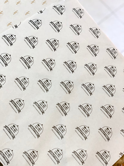 Papel Manteca con logo - 25x25cm